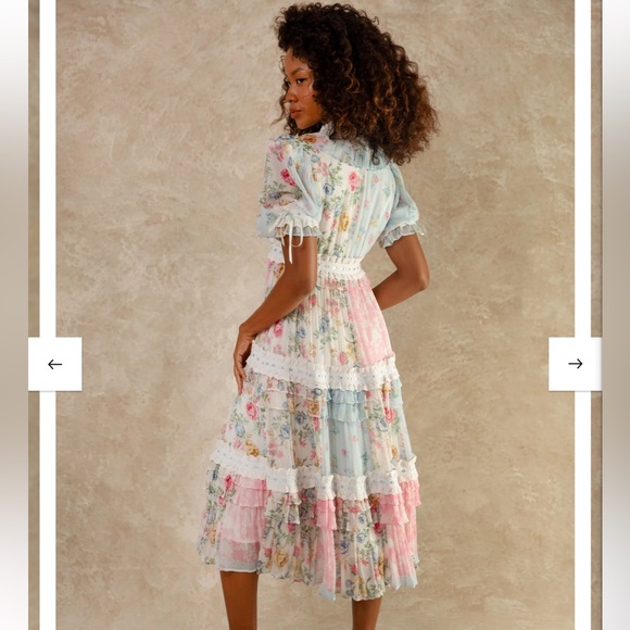 Fillyboo Cabbage Tree Lane - Puff Sleeve Midi Dress Size XL - Picture 4 of 6